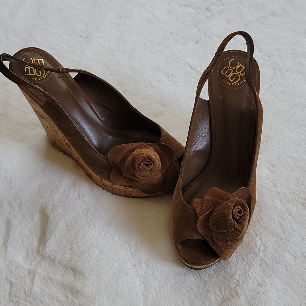 BCBG Suede Wedges - size 7.5
